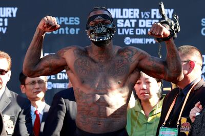 Boxing - Deontay Wilder & Tyson Fury Weigh-In - Los Angeles Convention Center, Los Angeles, United States - November 30, 2018   Deontay Wilder during the weigh in    Action Images via Reuters/Andrew Couldridge