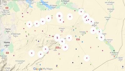 Map of locatable ISIS attacks (highlighted dots) in August. Counter Extremism Project