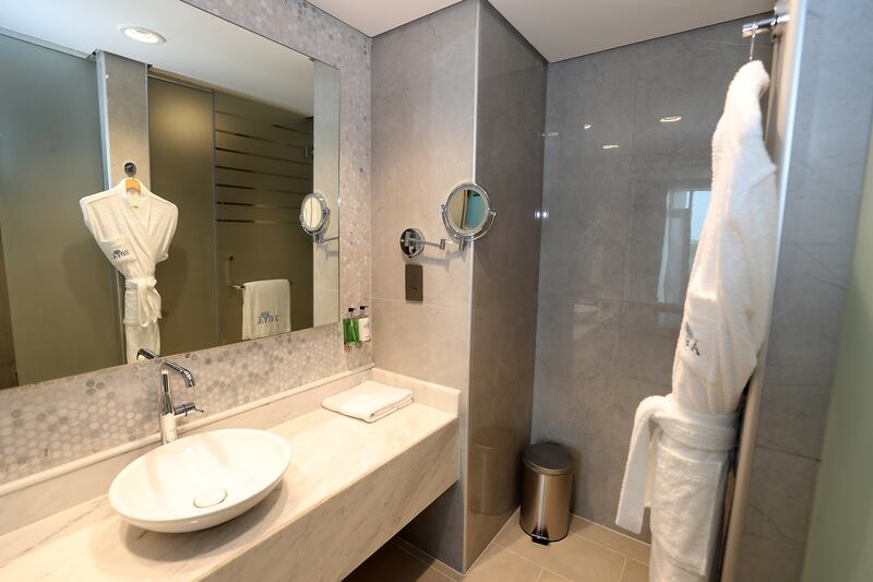 Rooms are well-equipped with a focus on health and wellness over luxury.