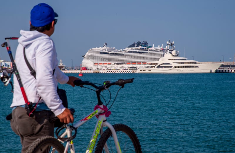 The cruise ship will be docked at Old Doha Port. EPA