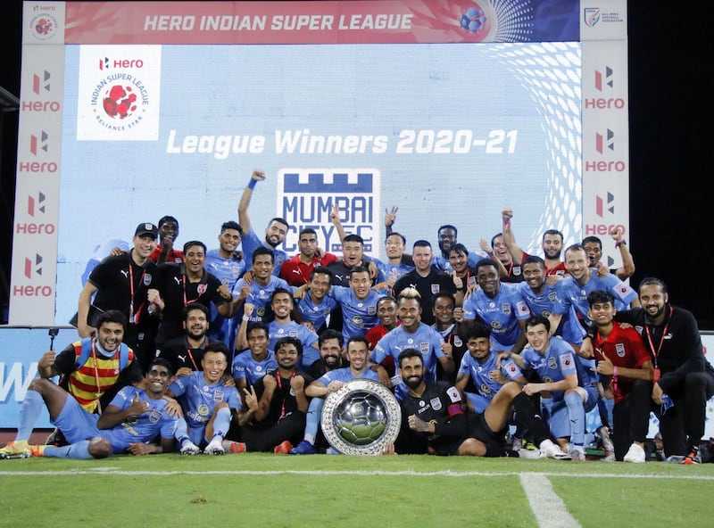 Mumbai City FC booked a spot in next year's AFC Champions League with a win on Sunday in their final match of the Indian Super League's regular season. Courtesy of Mumbai City FC