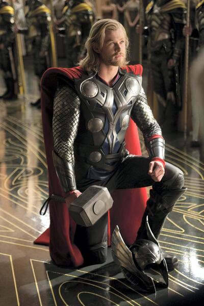 Photo credit: Zade Rosenthal / Marvel Studios Thor (Chris Hemsworth) in THOR, from Paramount Pictures and Marvel Entertainment. 2011 MVLFFLLC. TM & © 2011 Marvel. All Rights Reserved.
