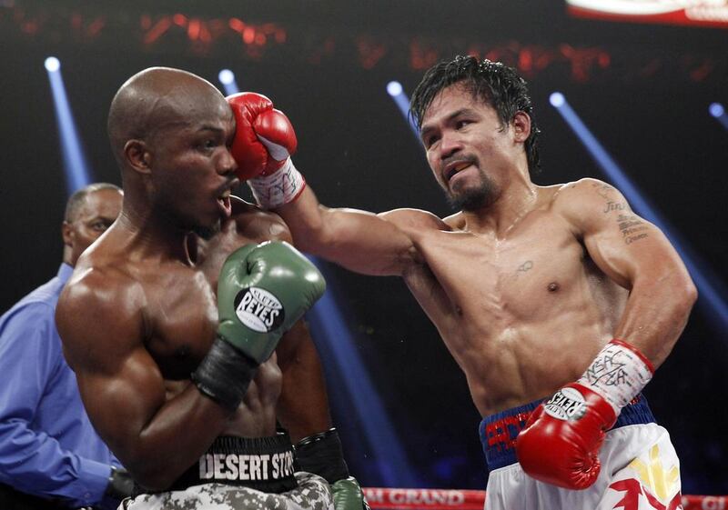 Pacquiao landed 35 per cent of his 563 punches, while Bradley connected with just 22 per cent of his 627 blow. Steve Marcus / Reuters