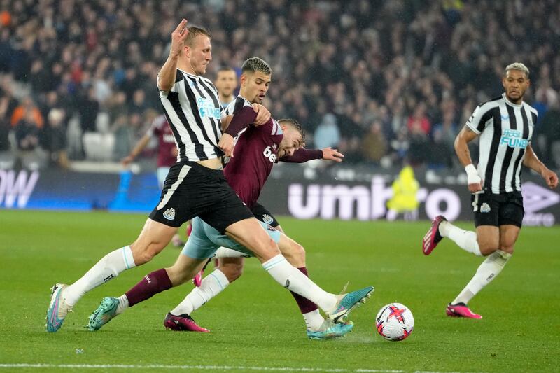 Dan Burn 5: Can look susceptible against pace and was beaten a few times by Bowen who made the Geordie defender’s life difficult all night. AP