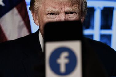 Facebook banned Mr Trump after the January 6 riot at the Capitol. AFP