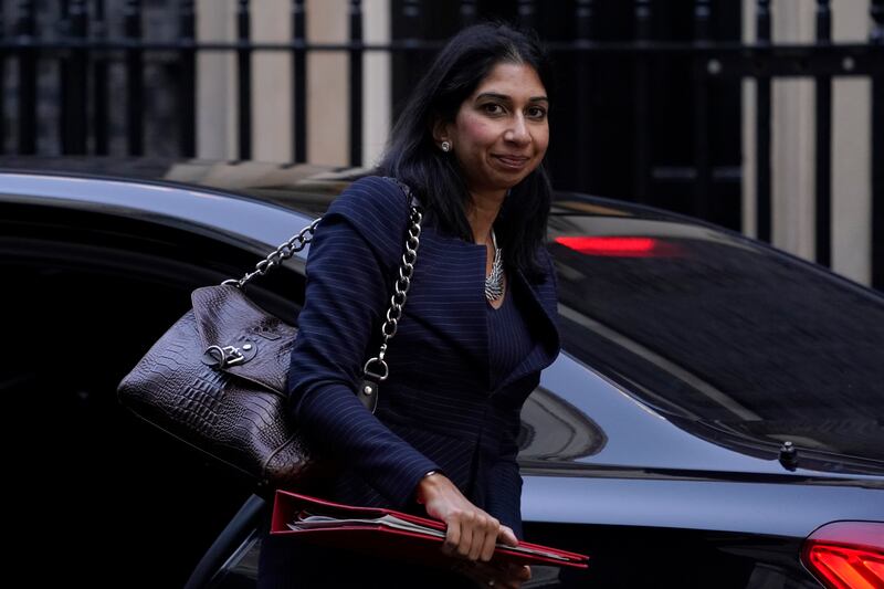 Suella Braverman, Britain's Home Secretary, has pledged to crackdown on some climate protests. AP.