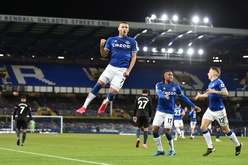 Richarlison celebrates his goal. Reuters