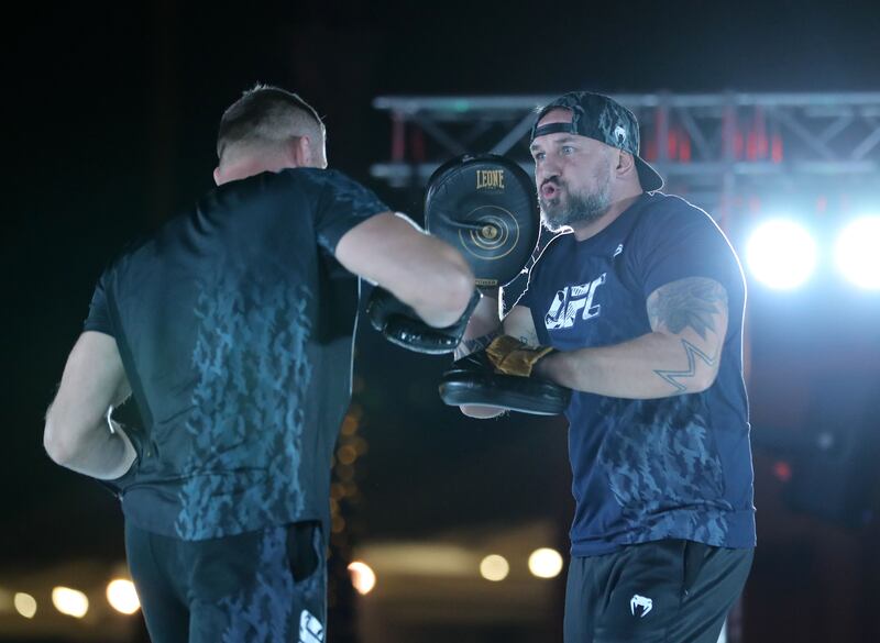 UFC light heavyweight champion Jan Blachowicz trains in an open workout at the W Hotel before UFC 267.