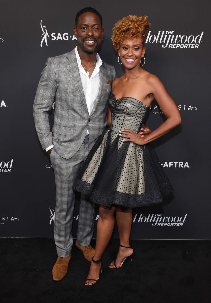US actors Sterling K Brown and Ryan Michelle Bathe attend the The Hollywood Reporter's Class of 2019 Emmy Nominees event at AVRA in Beverly Hills, California, on September 20, 2019. AFP