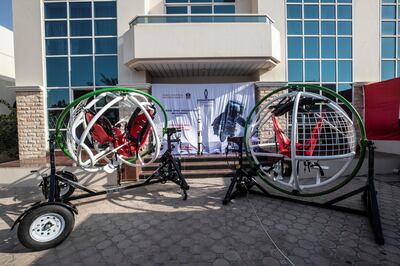 DUBAI, UNITED ARAB EMIRATES. 29 JUNE 2020. Astronaut training simulators that have reportedly been brought to UAE for the first time. (Photo: Antonie Robertson/The National) Journalist: Sarwat Nasir. Section: National.