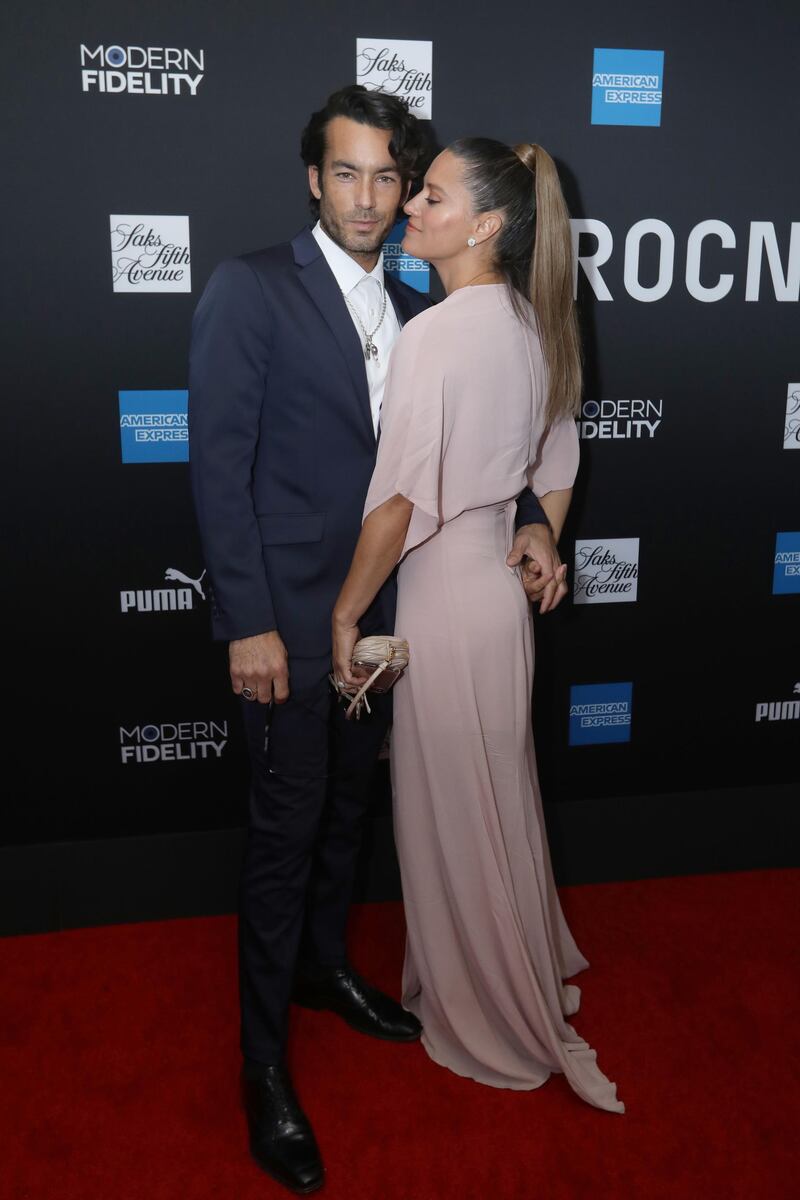 Aaron Diaz and Lola Ponce attends Roc Nation's pre-Grammy brunch at UCLA in Los Angeles, California, on Saturday, January 25. EPA