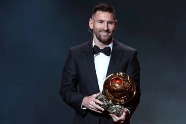 Argentine international Lionel Messi wins the Ballon d'Or 2023 during the Ballon d'Or 2023 ceremony at the Theatre du Chatelet in Paris, France, 30 October 2023.   EPA / MOHAMMED BADRA