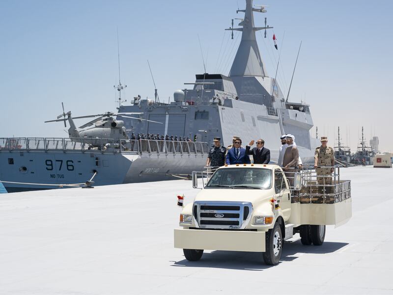 Sheikh Mohamed at the inauguration of the July 3 Naval Base. Photo: Ministry of Presidential Affairs