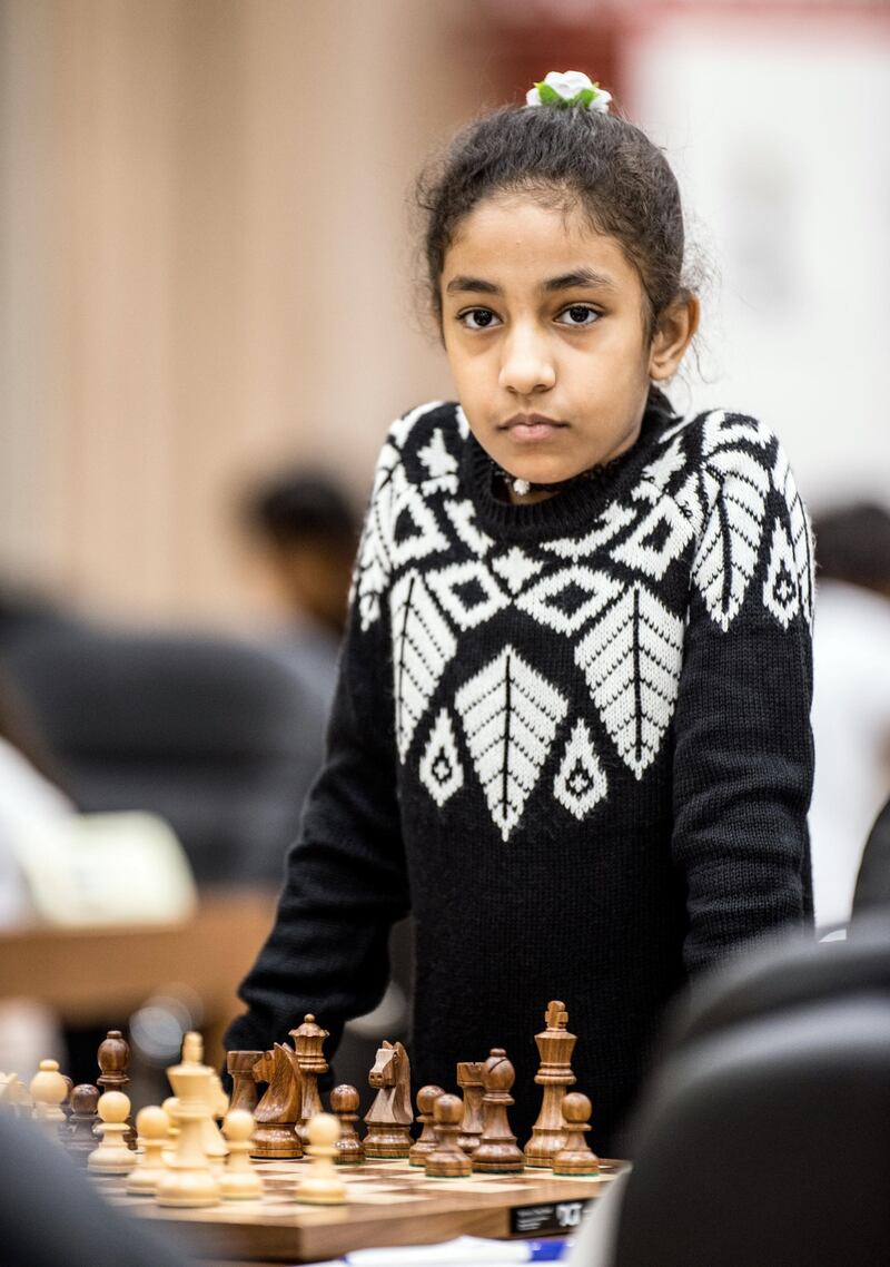 Rouda Alserkal, from the UAE, who won a U9 Chess Championship. Photo: David Llada