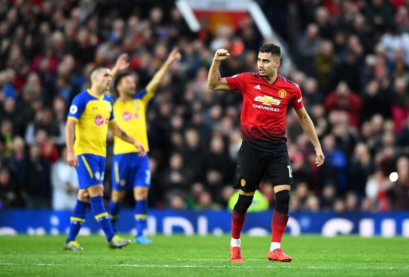 Left midfield: Andreas Pereira (Manchester United) – Scored a memorable first Premier League goal from 25 yards. Also played a part in the first of Romelu Lukaku’s brace. Getty Images