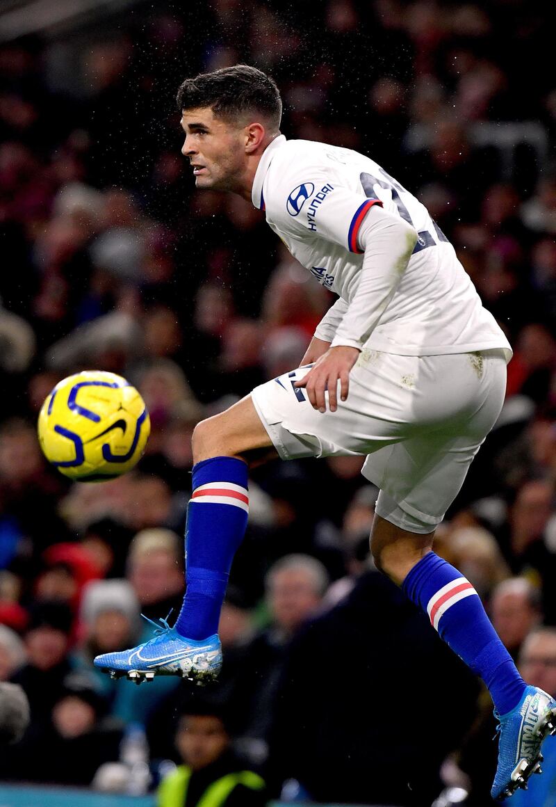 Christian Pulisic during the Premier League match at Turf Moor. PA