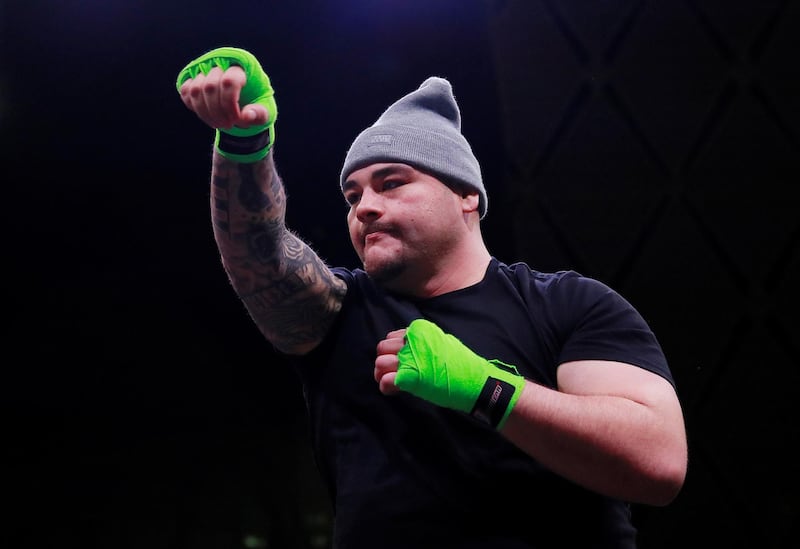 Andy Ruiz Jr during the work out. Reuters
