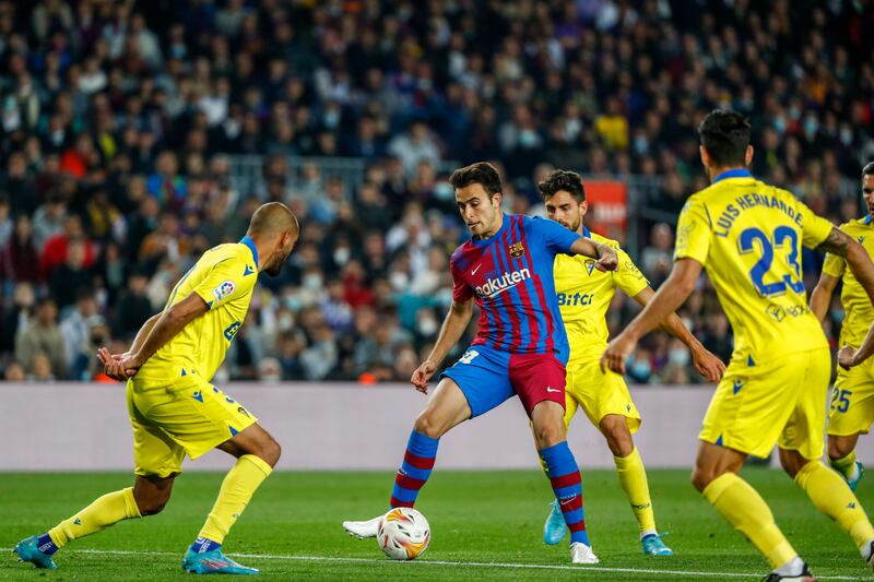 Eric Garcia 7. Badly positioned for the Cadiz goal in front of 57,495 fans – the third lowest attendance since Xavi took charge. Powerful 84th minute shot almost led to his first Barcelona goal. AP Photo