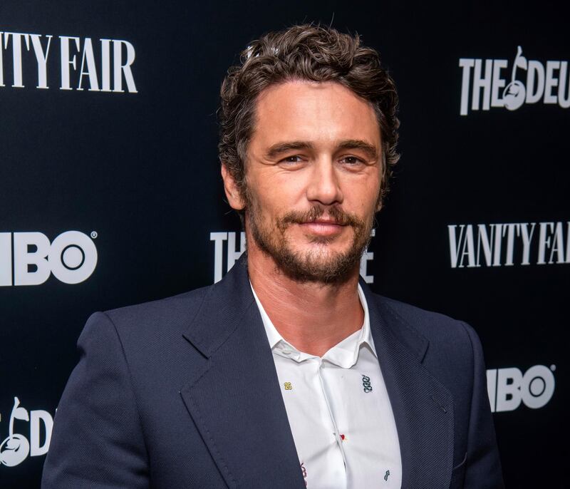 FILE - This Sept. 5, 2019 file photo shows James Franco at the premiere of HBO's "The Deuce" third and final season in New York. Two actresses have sued Franco and his former acting and film school, saying they were pushed into gratuitous and exploitative sexual situations as his students.  (Photo by Charles Sykes/Invision/AP, File)