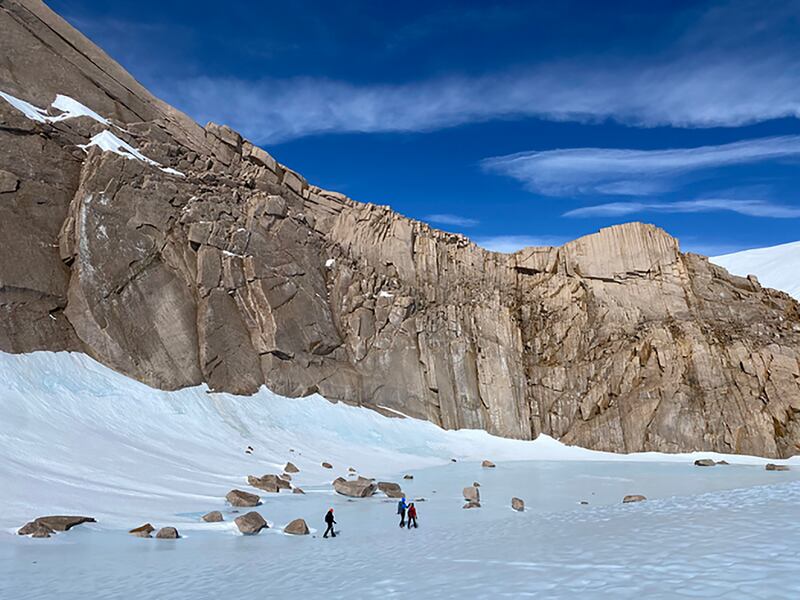 Nasa said scientists have been trying to find the rocks using the ‘meteorite stranding zones’ – areas where the local geology, flow of the ice and climate conditions have caused meteorites to accumulate at the surface.