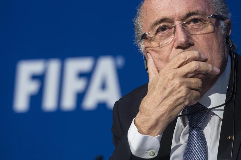 FIFA president Sepp Blatter attends a news conference at the FIFA headquarters in Zurich. Ennio Leanza / AP Photo