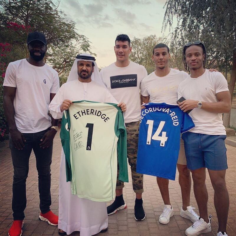 GOALKEEPER: Cardiff City's Neil Etheridge, centre, is the easy choice for goalkeeper. He's the only stopper who has visited the farm since February. All images @sb_belhasa via Instagram