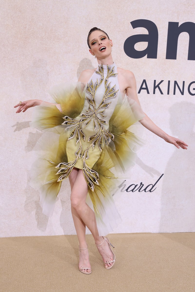 Coco Rocha in Iris Van Herpen for the amfAR Cinema Against Aids benefit. AP