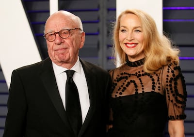 Jerry Hall was Rupert Murdoch's fourth wife. Reuters