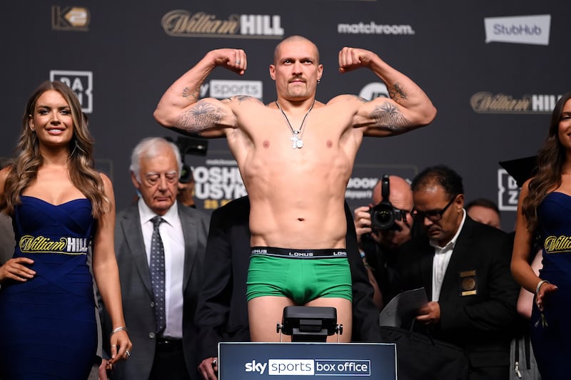 Oleksandr Usyk weighs in. Getty Images