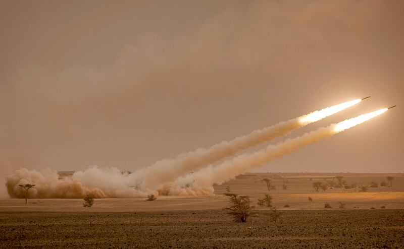 Himars rockets are fired during US military exercises in Morocco. AFP