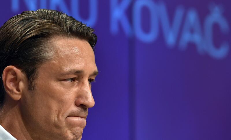 In this file photo taken on July 02, 2018 Bayern Munich's new Croatian head coach Niko Kovac attends a press conference at the stadium in Munich, southern Germany. AFP