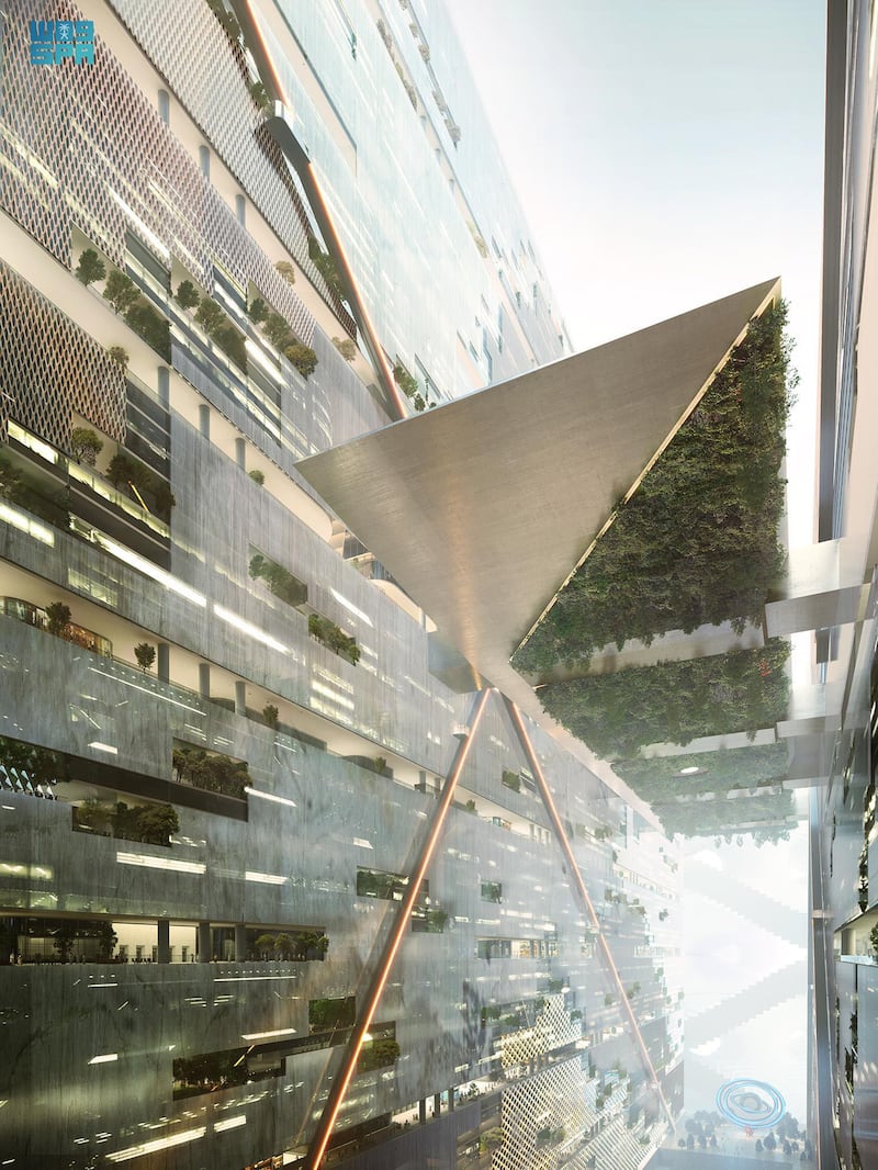 The Line envisions urban living without any cars or roads. Photo: Spa