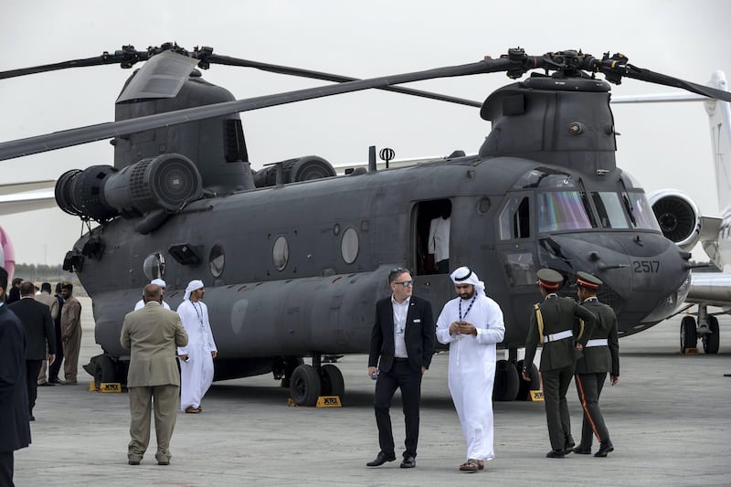 DUBAI, UNITED ARAB EMIRATES. 19 November 2019. The third day of Dubai Airshow at World Central. General image from the show for possible gallery. (Photo: Antonie Robertson/The National) Journalist: None. Section: National.
