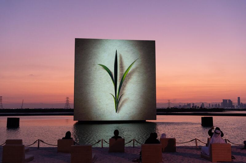 The work was used as the centrepiece for this year's National Day show in the capital.