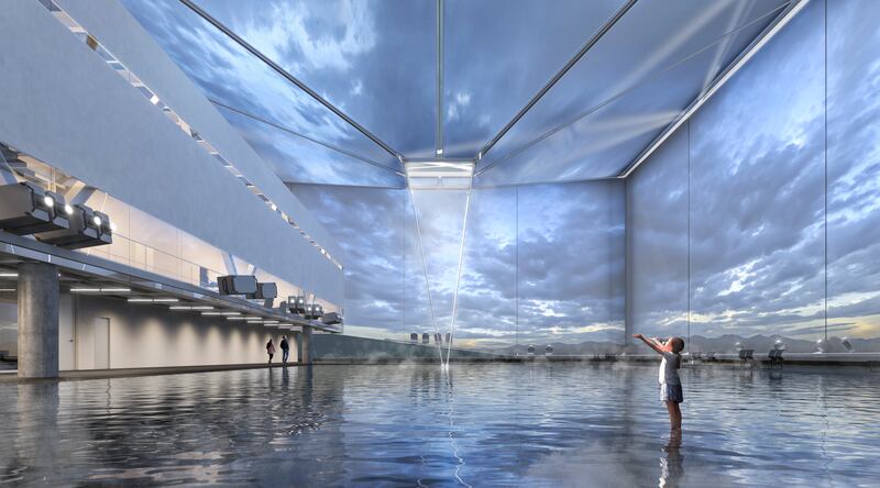 About 125 projectors will beam images across the pavilion to create an immersive experience.