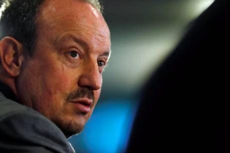 Chelsea’s interim manager Rafa Benitez was named the manager of the month after his side went unbeaten in four matches during April. Eddie Keogh / Reuters