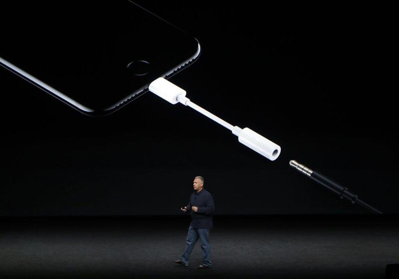 Phil Schiller, Apple's senior vice president of worldwide marketing, talks about the features on the new iPhone 7 earphone options. Marcio Jose Sanchez / AP Photo