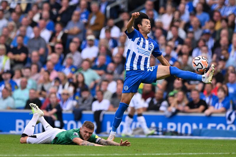 Kaoru Mitoma - 7. Denied by the foot of Pope just before Brighton's opener. Grabbed the assist for the Seagulls’ third goal after a run infield and a simple layoff to Ferguson.  AFP
