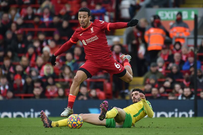 SUBS: Thiago Alcantara - 8. The game changed with his arrival in place of Oxlade-Chamberlain in the 62nd minute. Norwich could not cope with his passing and he controlled the rest of the match. AP