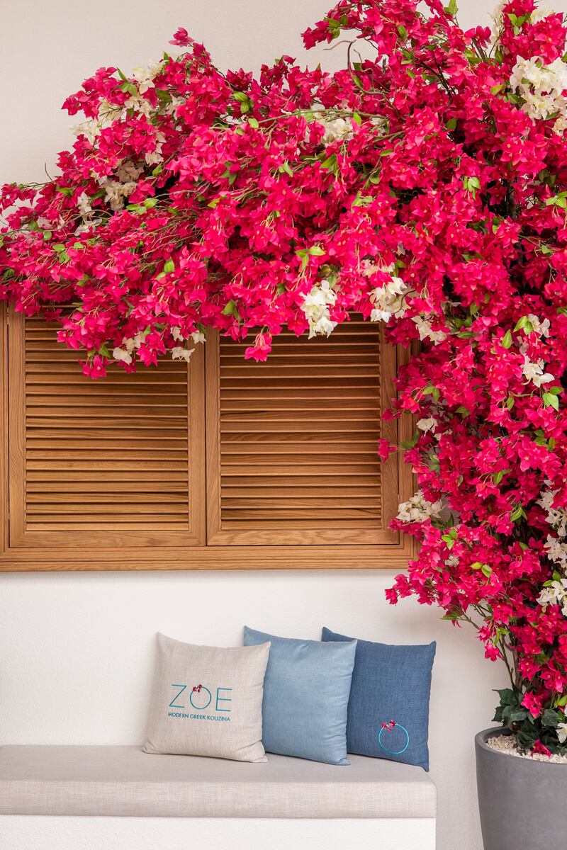 Bougainvilleas brighten up the space