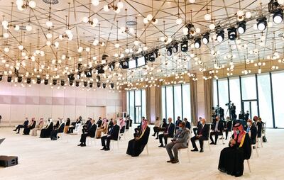 Attendees at the ground-breaking ceremony of Azerbaijan's wind power plant. Photo: Acwa