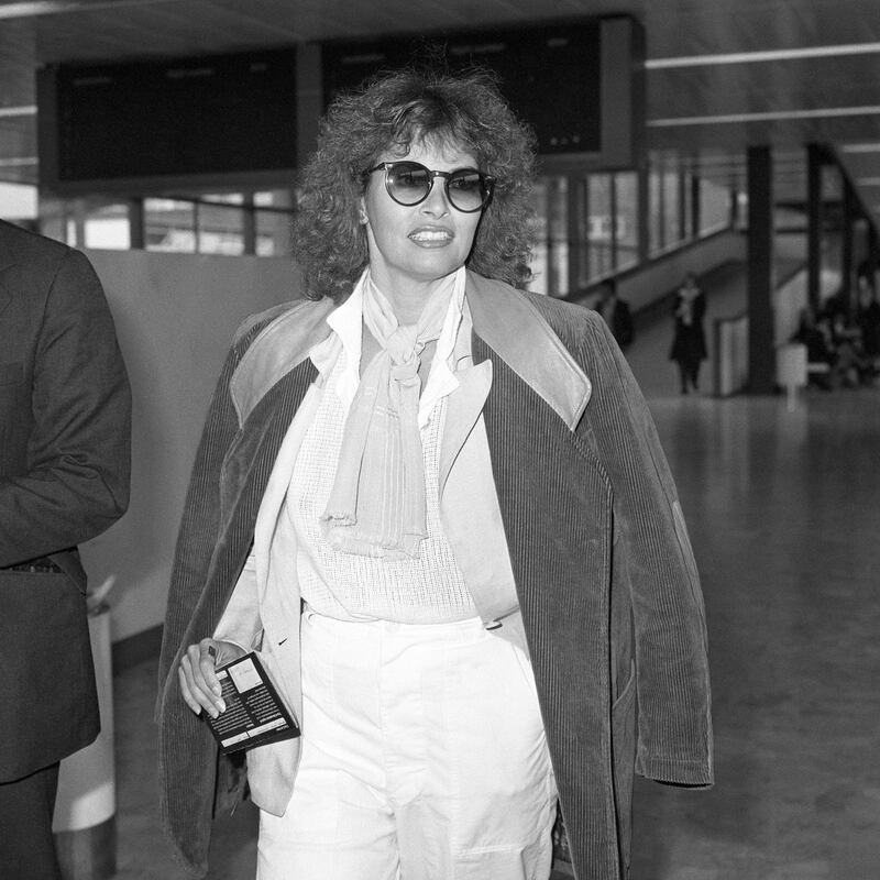 Welch at Heathrow Airport after an appearance on The Muppet Show in 1978