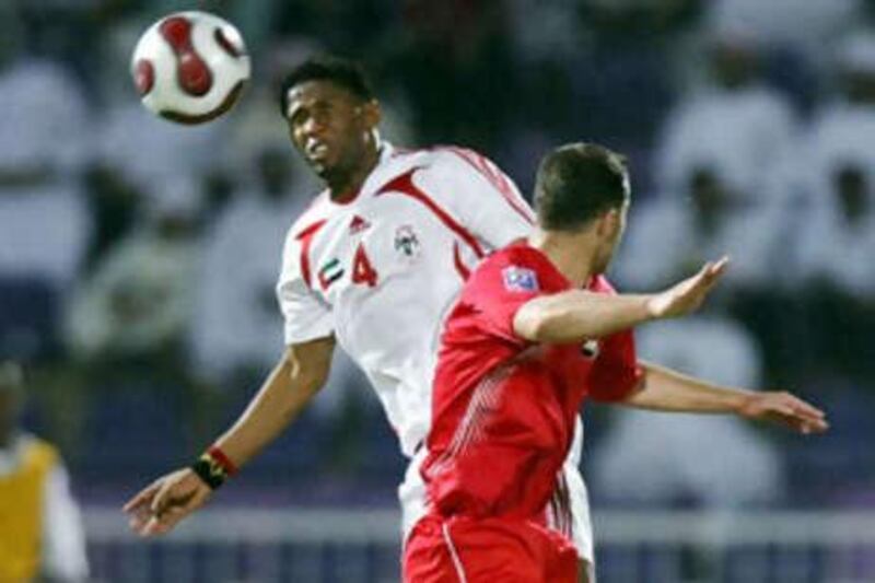 Subait Khater in action for the UAE.