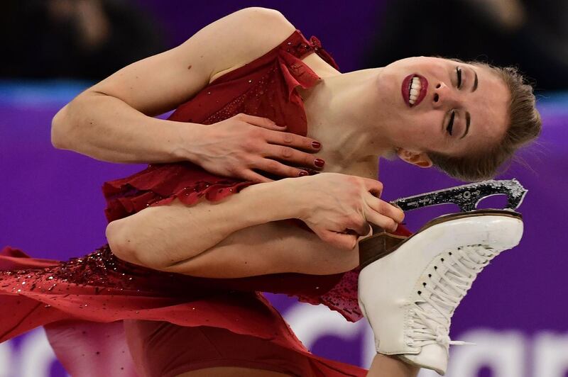 Italy's Carolina Kostner competes in the women's single skating short program. Roberto Schmidt / AFP Photo