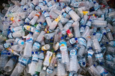 Dubai restaurants are opting to serve filtered tap water to cut back on plastic use. One plastic bottle takes 500 years to break down. Getty