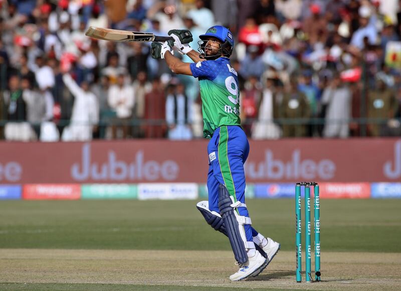 Multan Sultans batsman Shan Masood during the PSL match against Quetta Gladiators in Multan on Saturday. AP