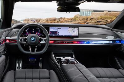 The opulent cabin is fitted with an 18-speaker Bowers & Wilkins surround-sound system. Photo: BMW  