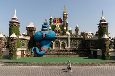 Dubai Miracle Garden will reopen in October. Antonie Robertson / The National

