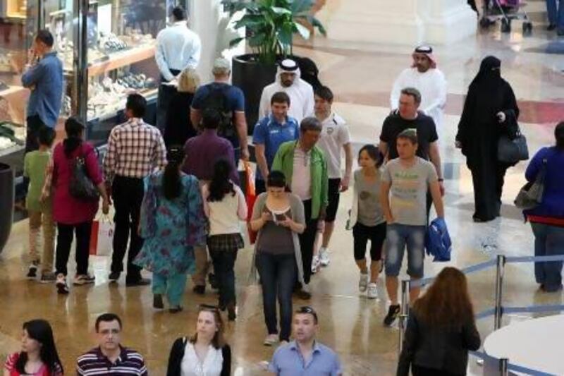 With a week off work to mark Prophet Mohammed’s birthday, many Saudis are being lured to the UAE. Pawan Singh / The National