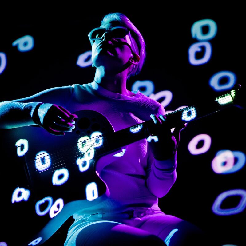 US guitarist Kaki King new show is called Data Not Found. Courtesy: NYU Abu Dhabi Arts Centre.